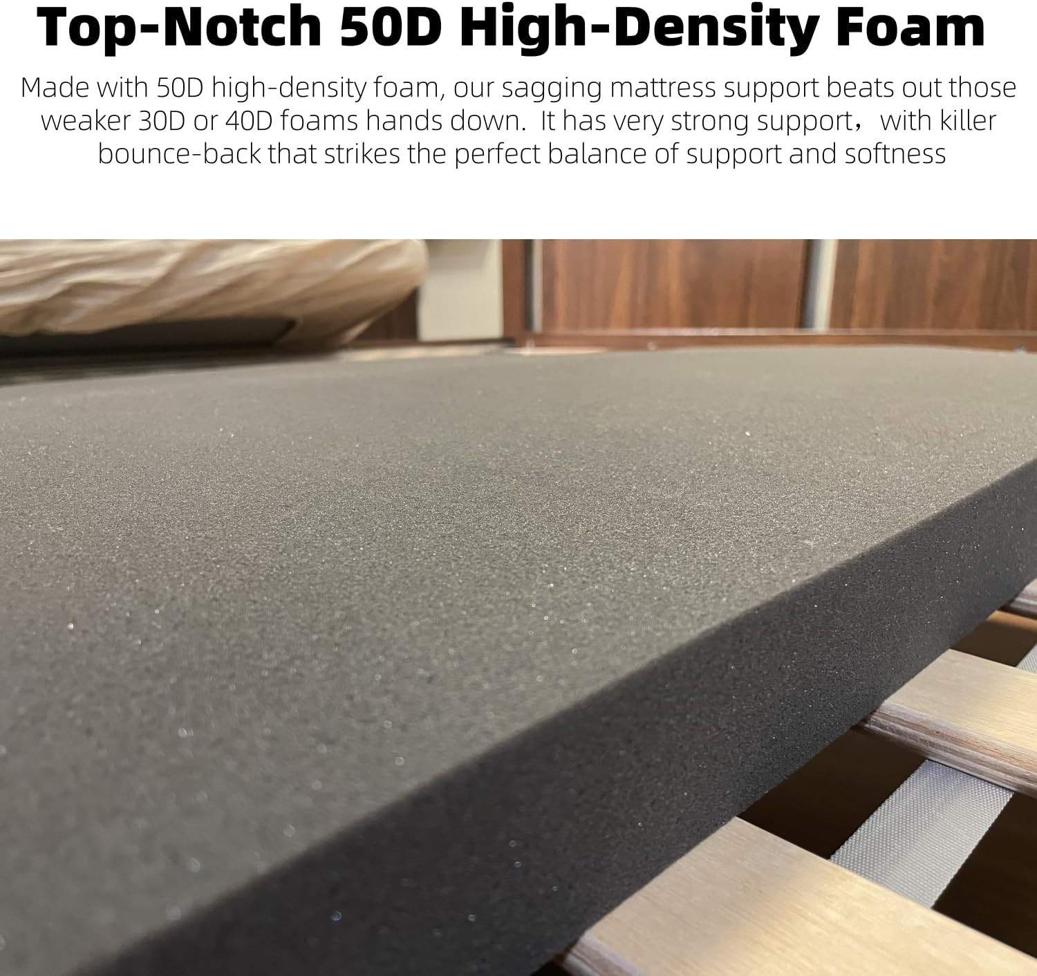 50D Foam Under Mattress Support – Firm Pad for Sagging & Sinking Beds