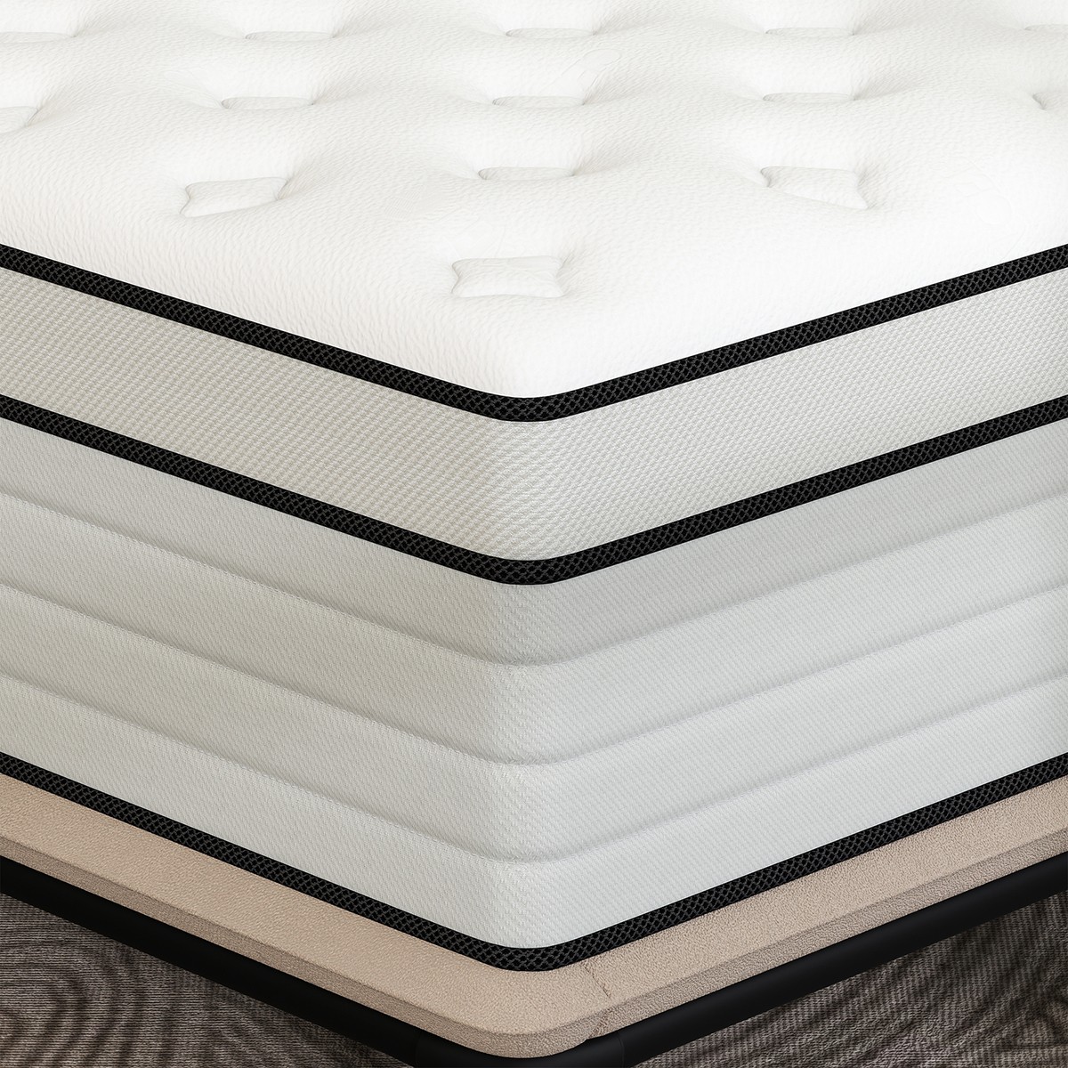 12/14 Inch Gel Memory Foam Hybrid Mattress Pocket Spring Twin Full Queen King