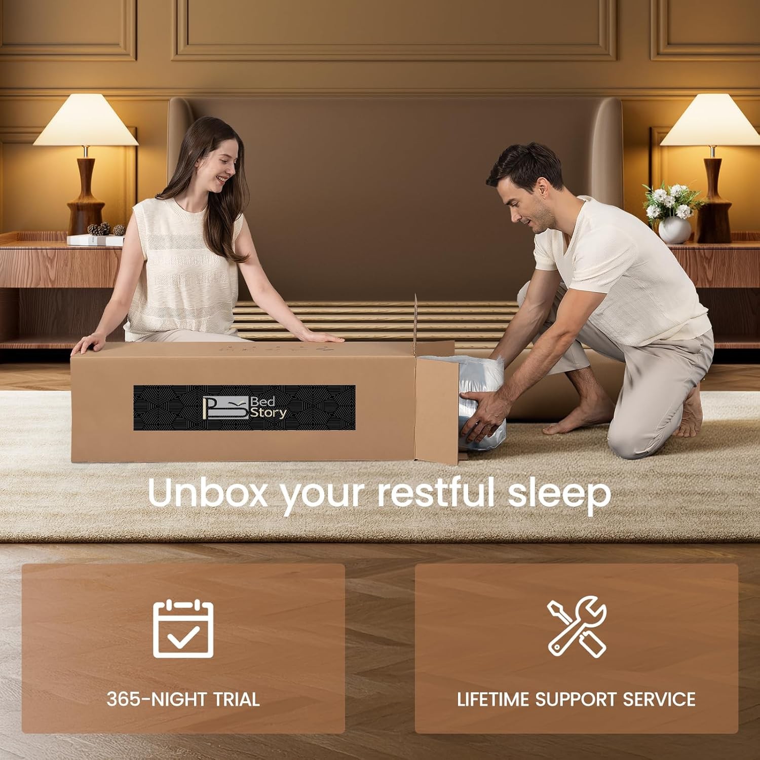 14 Inch Medium Firm Queen Mattress Hybrid Queen Size Mattresses- Extra Lumbar