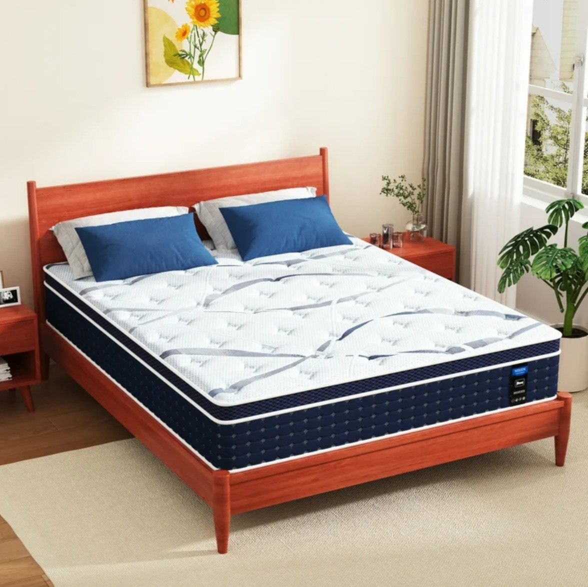 10″ Colchones FULL Size 10 Pulgadas Espuma Memory Foam Hybrid Mattress Modern