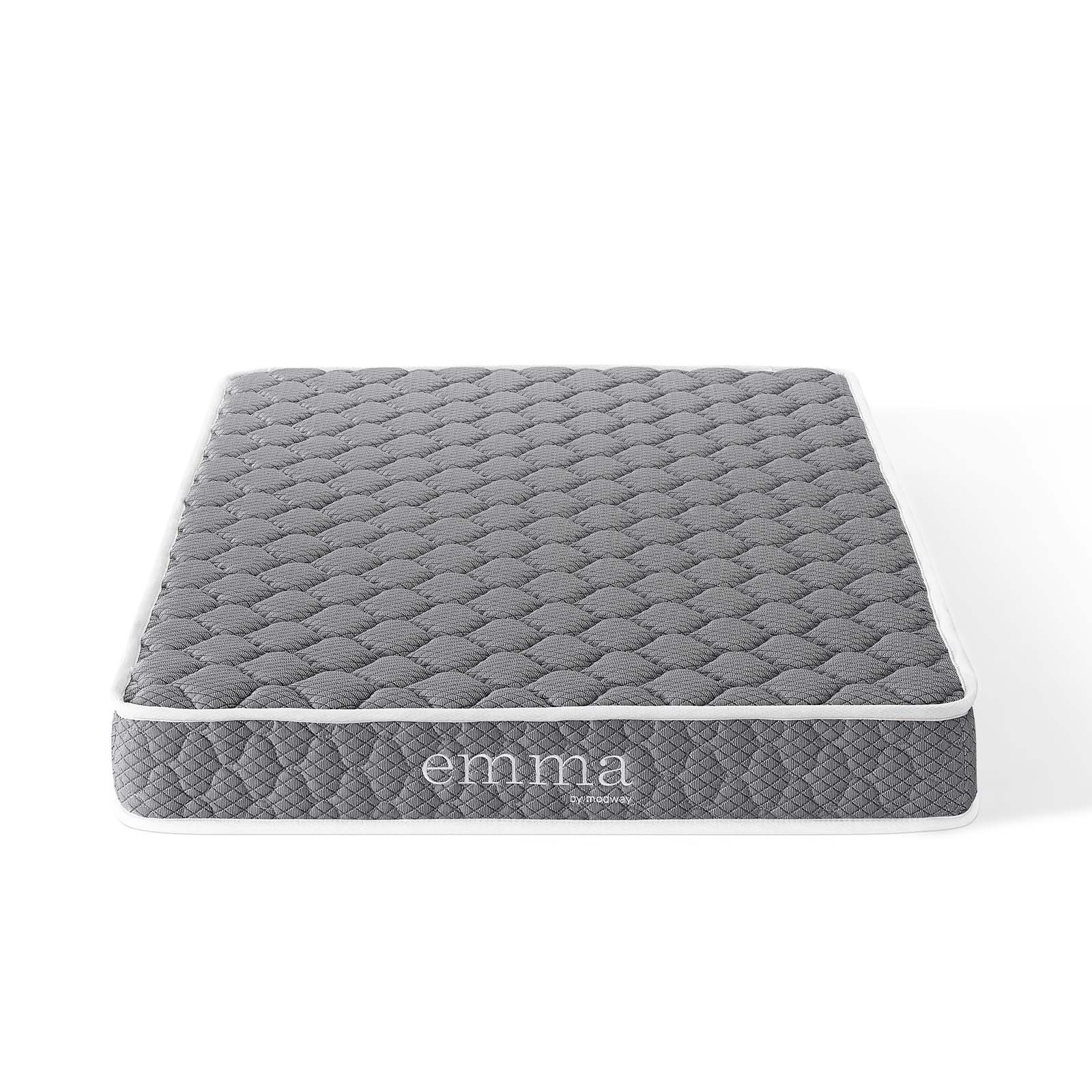 Emma White 6 Inch Twin Mattress MOD-5560-WHI Emma Collection by Modway