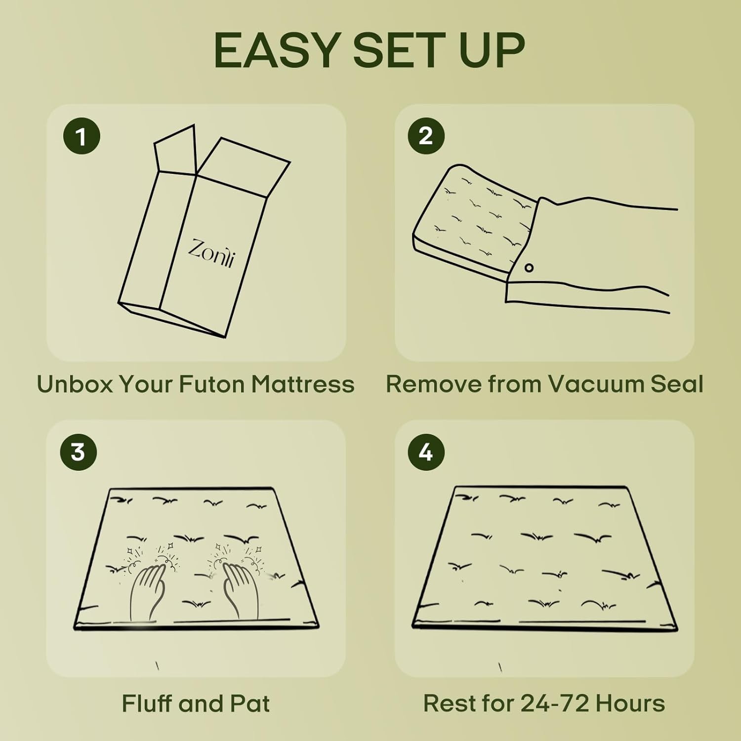 Elegant Japanese Floor Futon Mattress 75″x39″ – Plush Roll-Up Design for Comfort