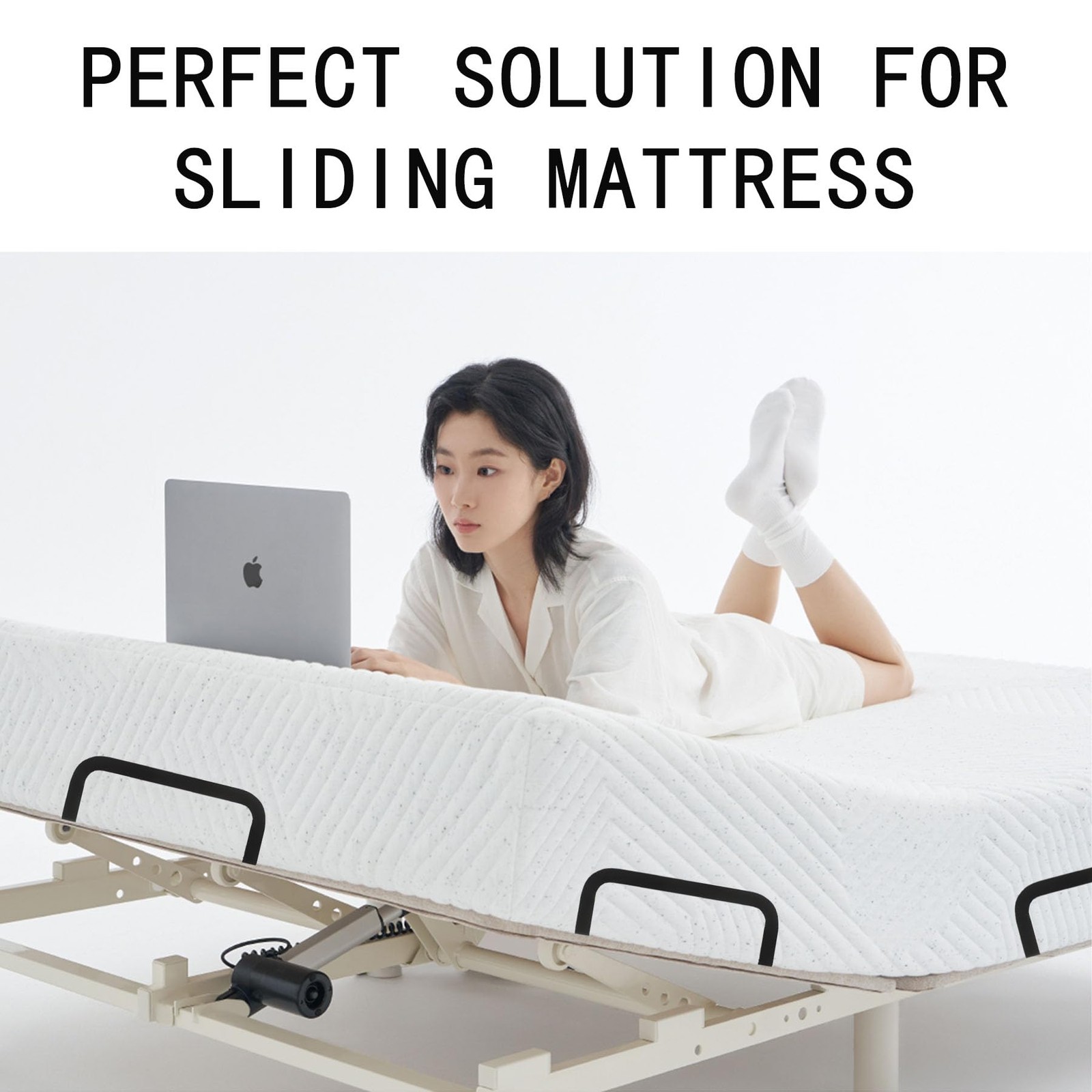 4Pcs Mattress Retainer Bar Bracket Holder Adjustable Keeps Mattress from Sliding