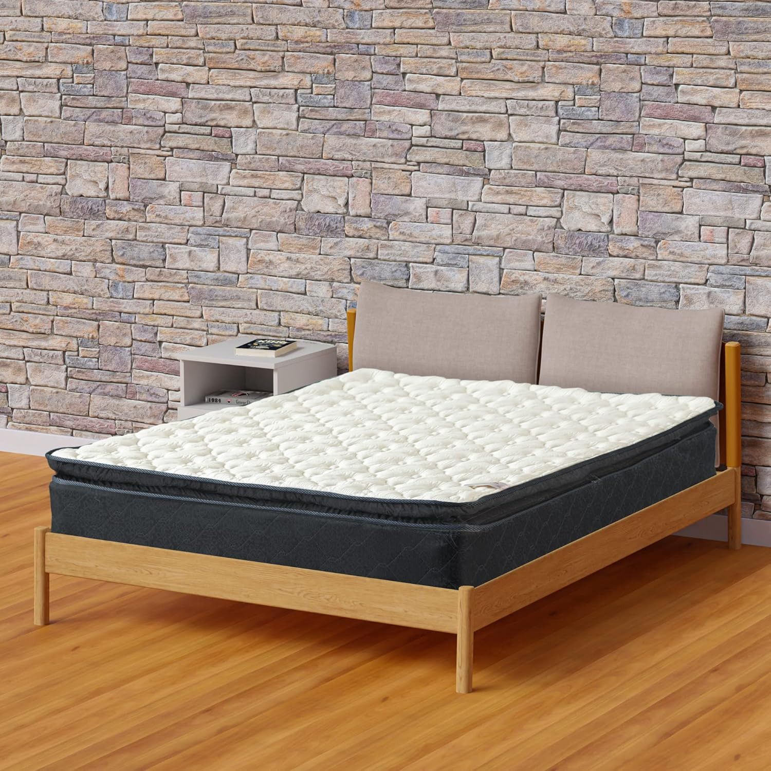 9-Inch Medium Firm Hybrid Mattress with Pocket Coils, Queen, White
