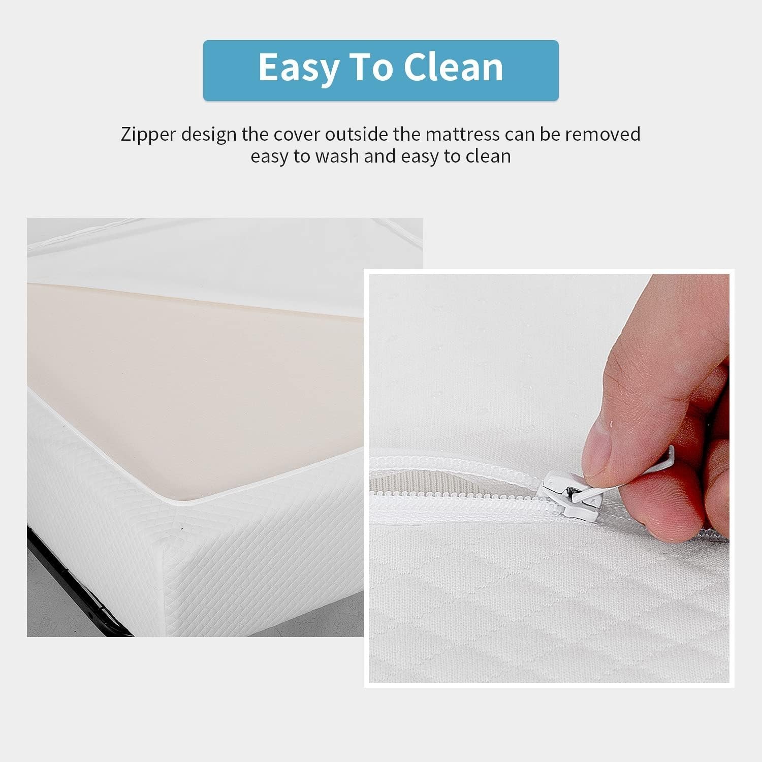 8 Inch Foam and Mattress, [New Version], Short Queen for , Campers