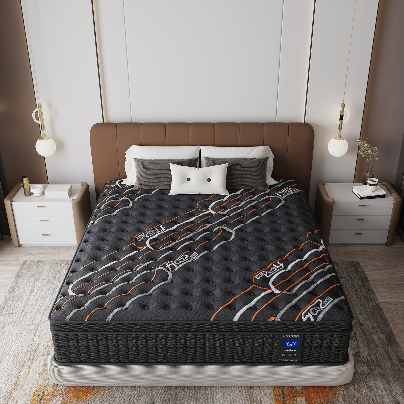 MRH Full 12 inch Euro Top Hybrid Mattress in a Box – Memory Foam & Individually