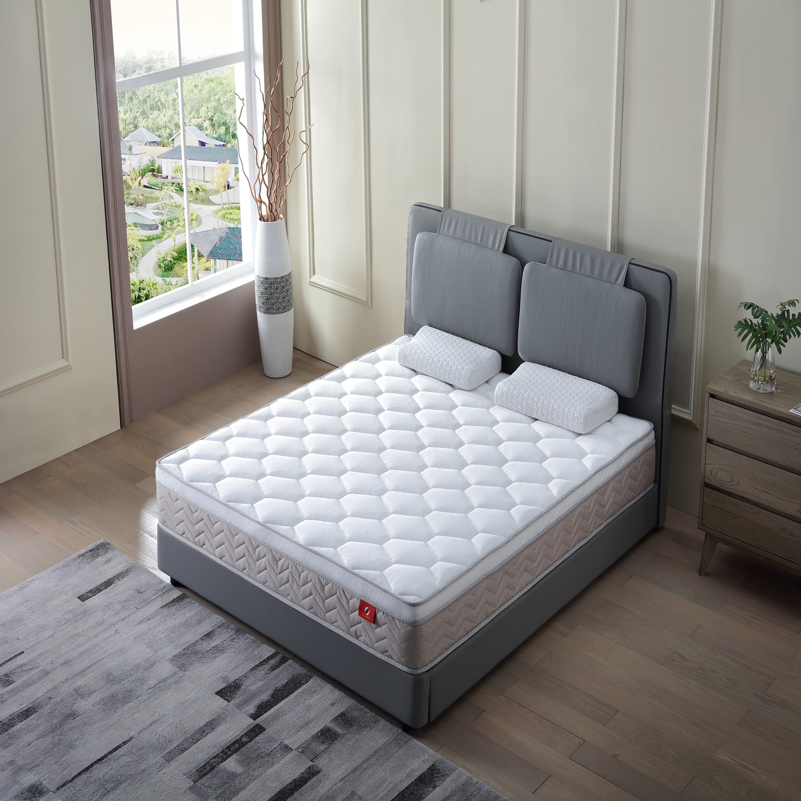 12 Inch Full Size Memory Foam Mattress Spring Hybrid Breathable Mattres In A Box
