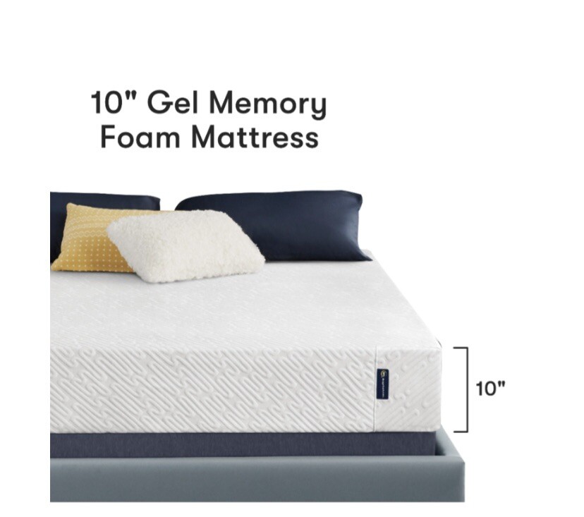 Serta EZ Tote 10″ Gel Memory Foam Mattress with Antimicrobial Cover, Twin – WM