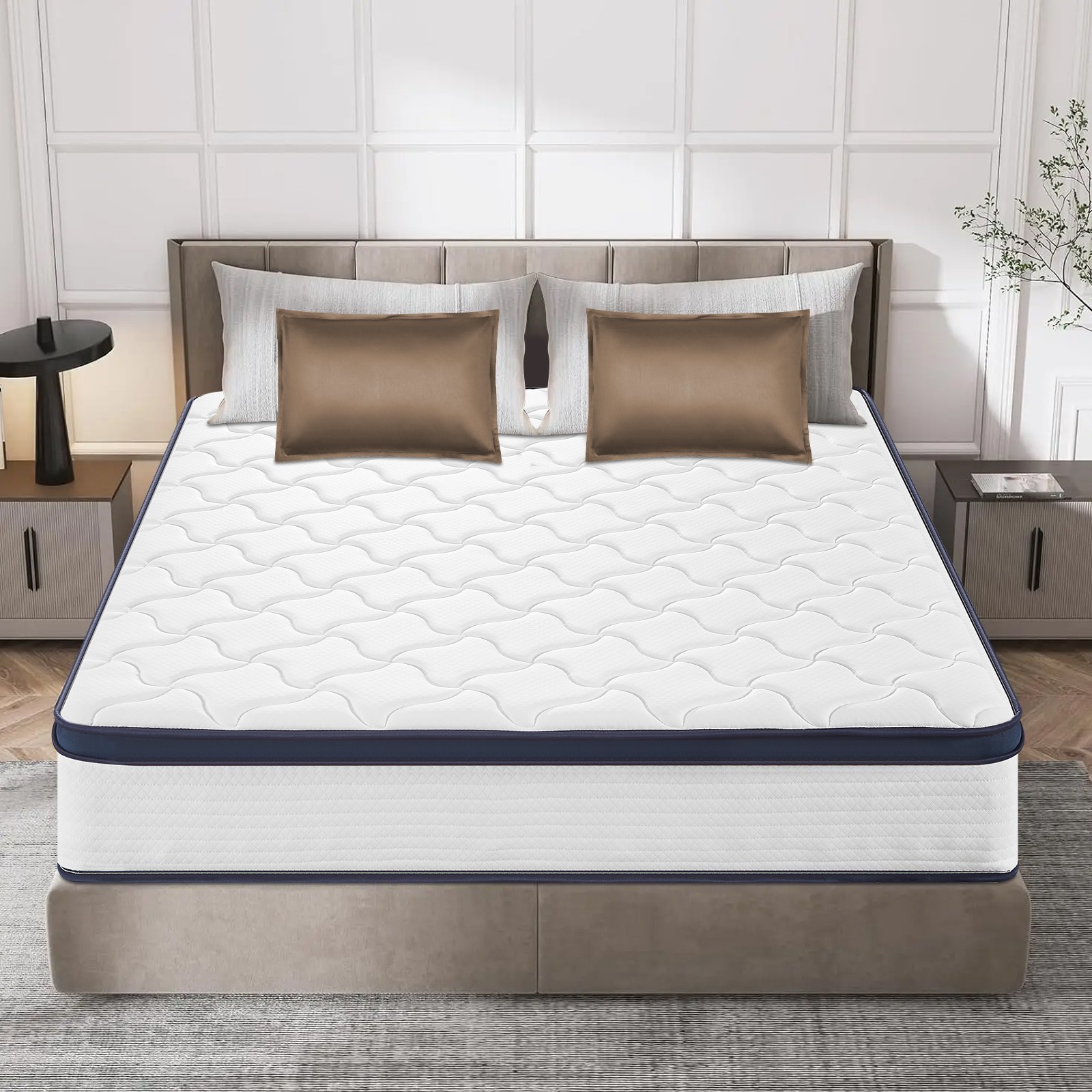 12″ Queen Size Cooling Gel Memory Foam & Pocket Springs Hybrid Mattress in a Box