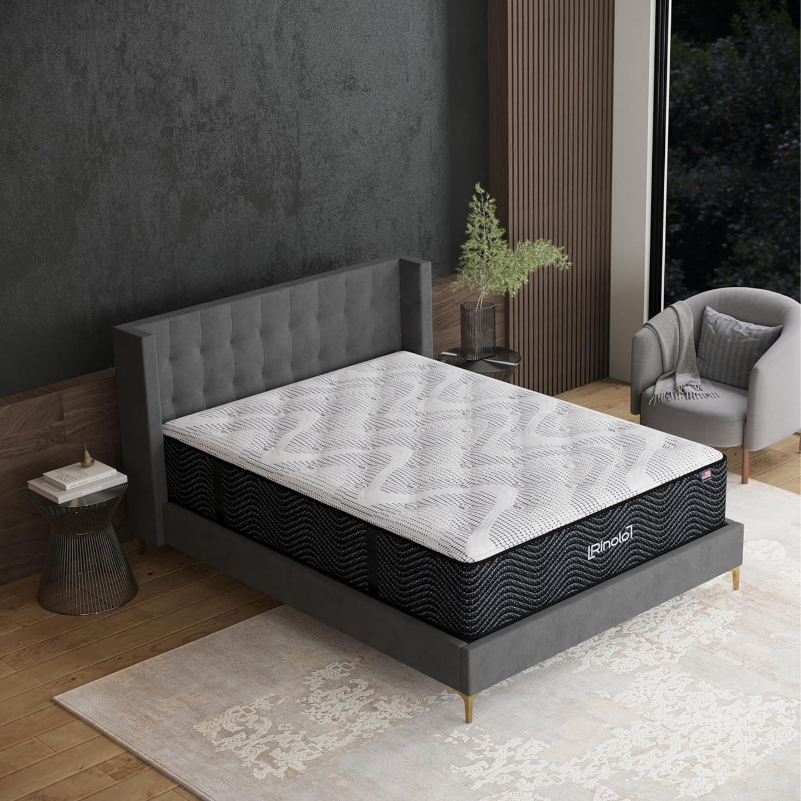 RINOLO 12-Inch Medium Soft Hybrid Mattress Perfect Balance of Soft and Firm