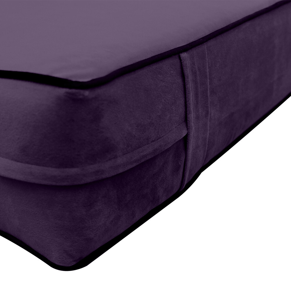 Contrast Pipe 6″ Twin 75x39x6 Velvet Indoor Daybed Mattress |COVER ONLY|-AD339