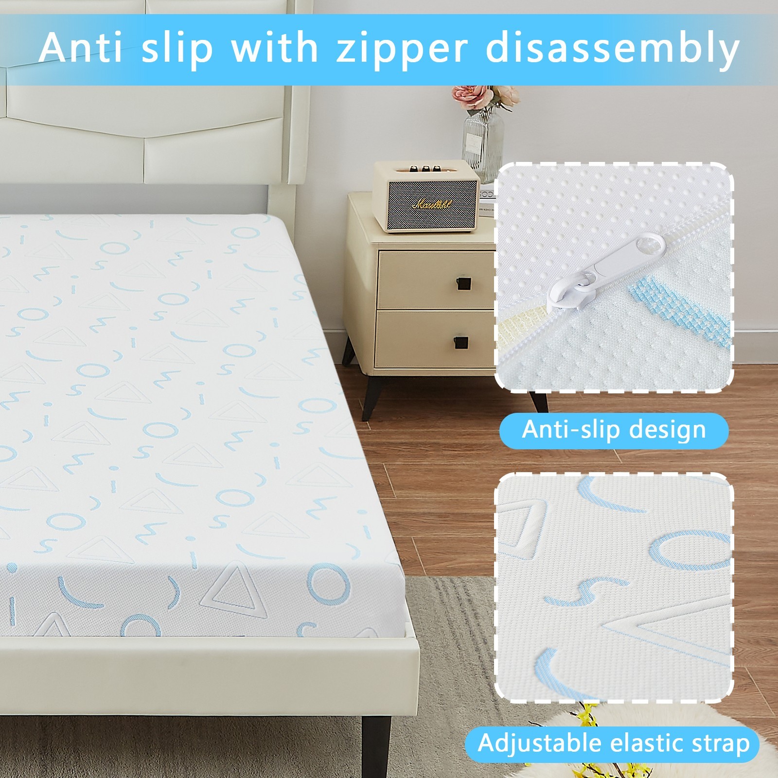 5″ 6″ Memory Foam Medium-Firm Mattress With Washable Cover for Pressure Relief
