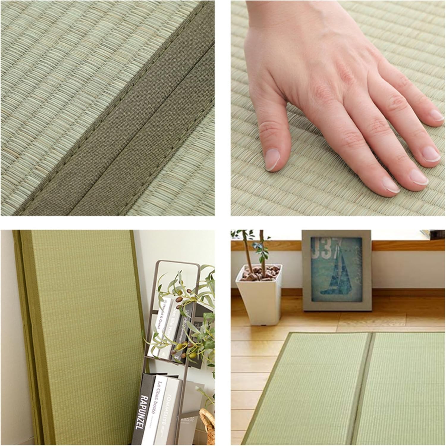 Handmade Japanese Tatami Mat, Natural Rush Grass Futon
