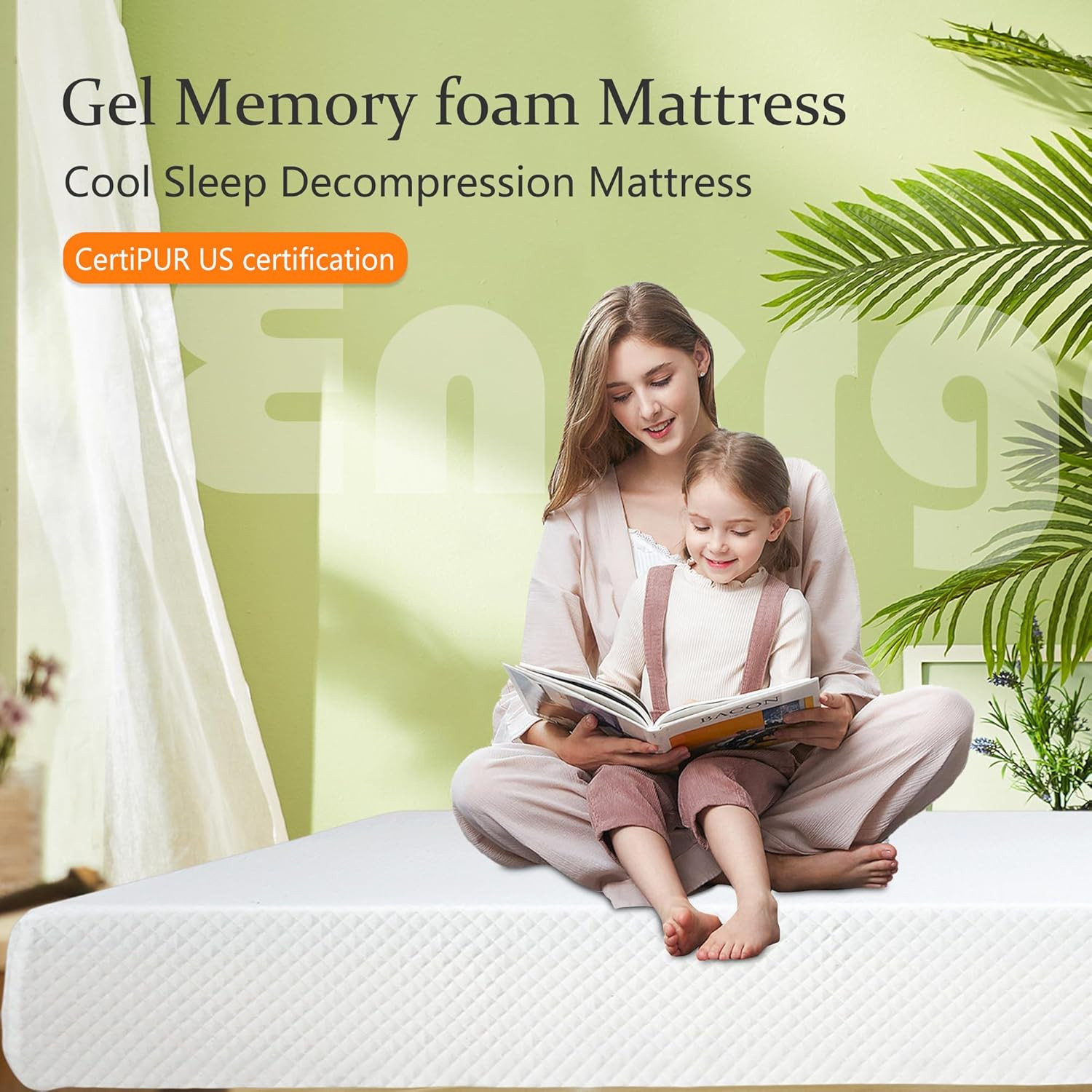 12 Inch Gel Memory Foam Mattress for Cool Sleep & Pressure Relief, Medium Firm S
