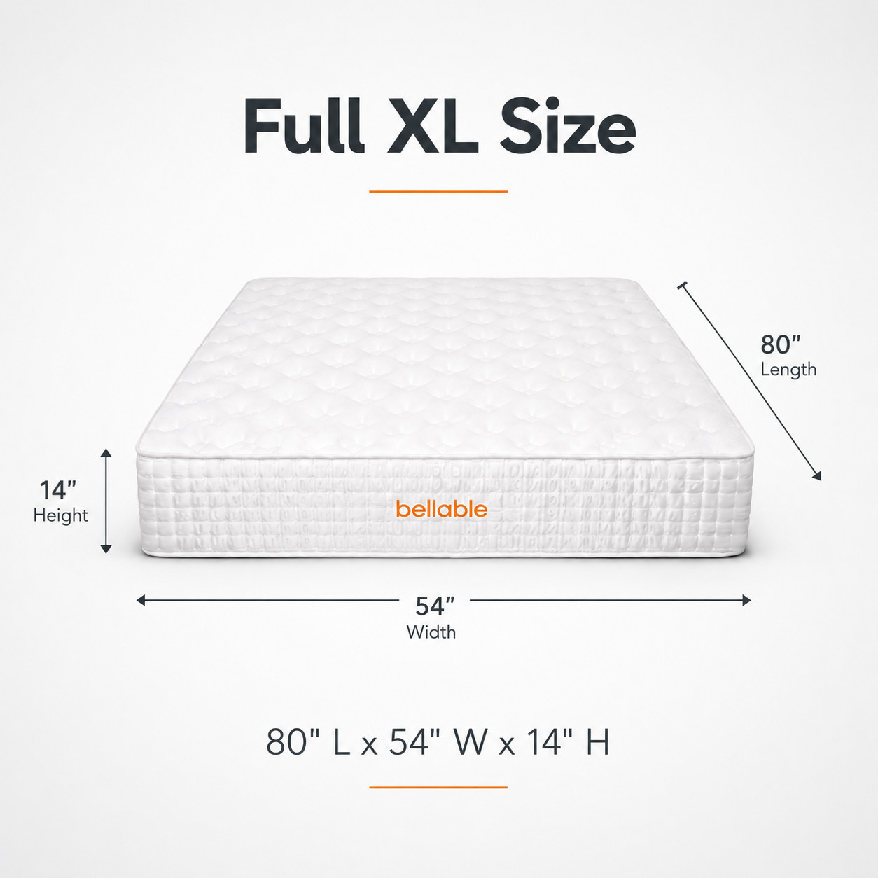 Full XL Mattress 14 Inch Hybrid Mattress in a Box Gel Memory Foam Pocket Spring