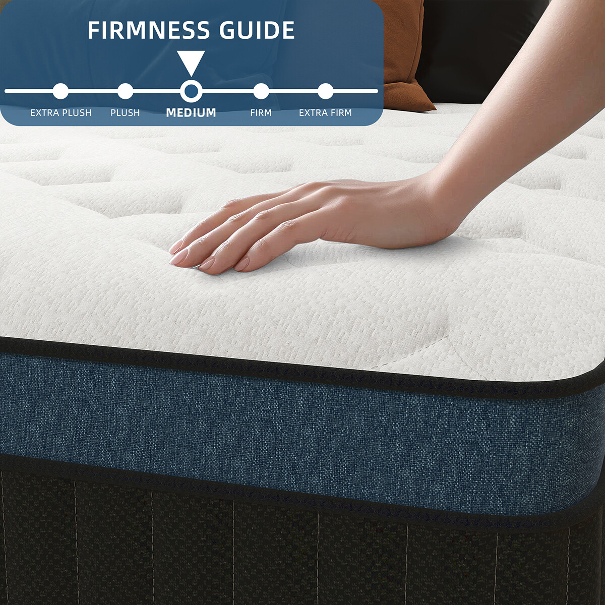 12″ 14″ Mattress Twin Full Queen King Size Memory Foam Pocket Coils Bed In a Box