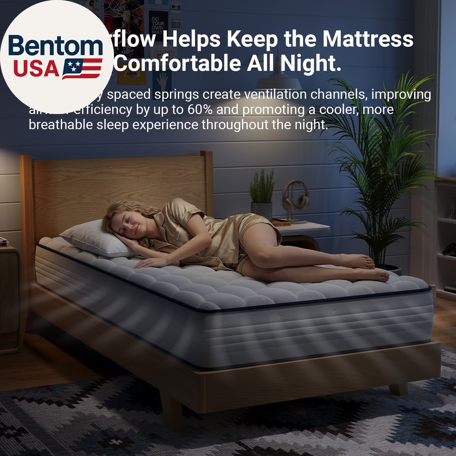 6 Inch Twin Mattress, Foam and Spring Hybrid Mattresses in a Box, Medium Soft, B