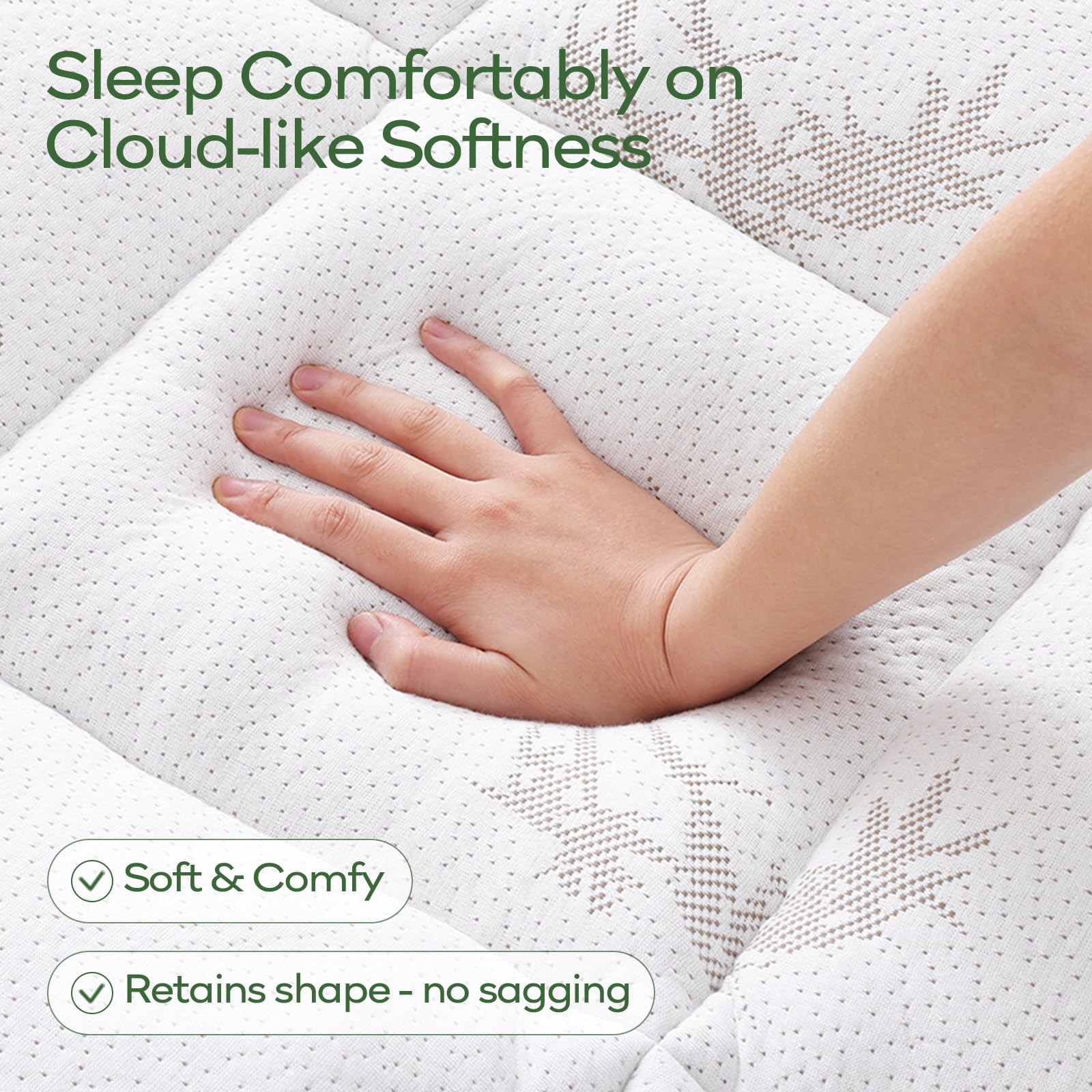 Queen Mattress Topper, Viscose Cooling Pillow Top Mattress Pad, Soft Plush Do…