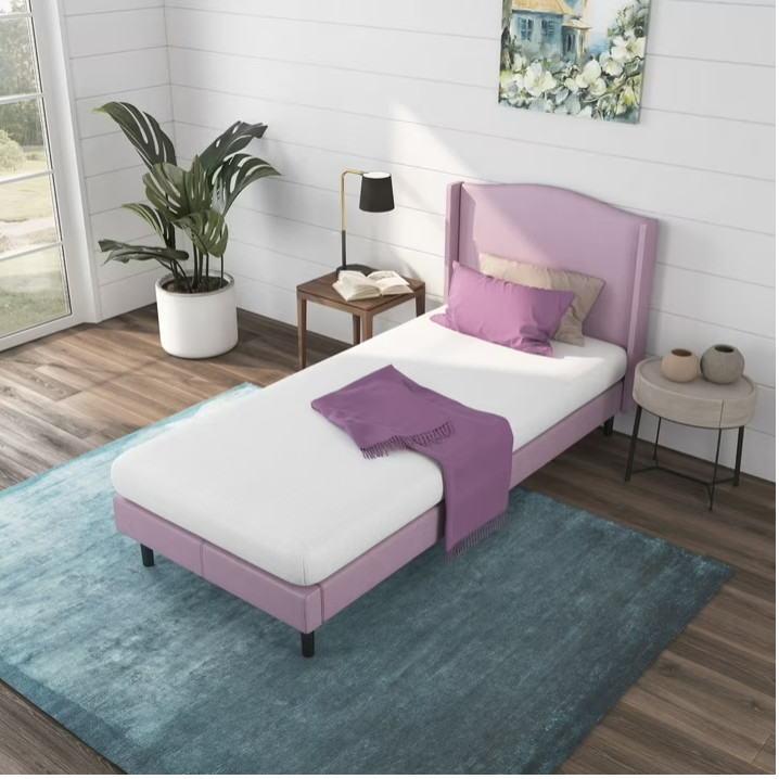 NapQueen Rainbow 5″ Twin, Memory Foam Mattress, White