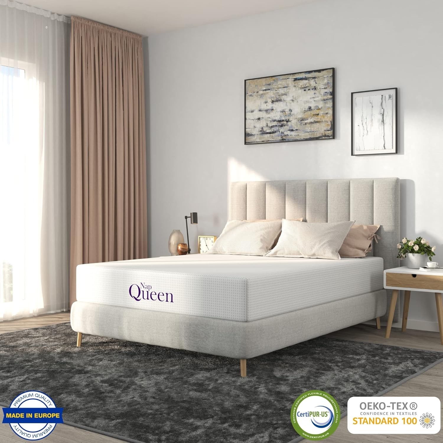 Comfort & Support in a Box – 6 Inch Medium Firm Queen Mattress, Removable Cover