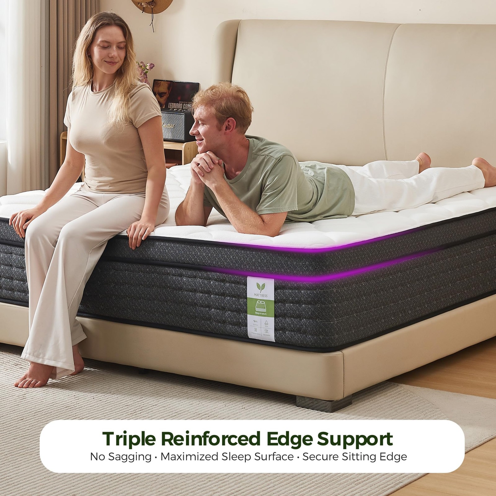 10 Inch Full Mattress: Medium Plush Hybrid Full Size Mattress with Memory Foa…