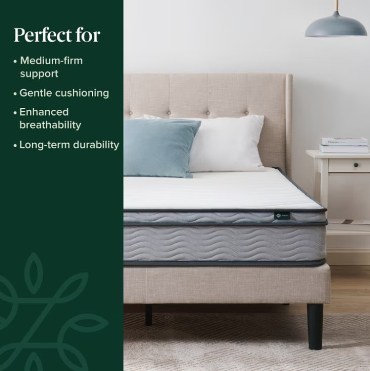 Zinus 8″ Innerspring Mattress with Euro Top, Twin-XL