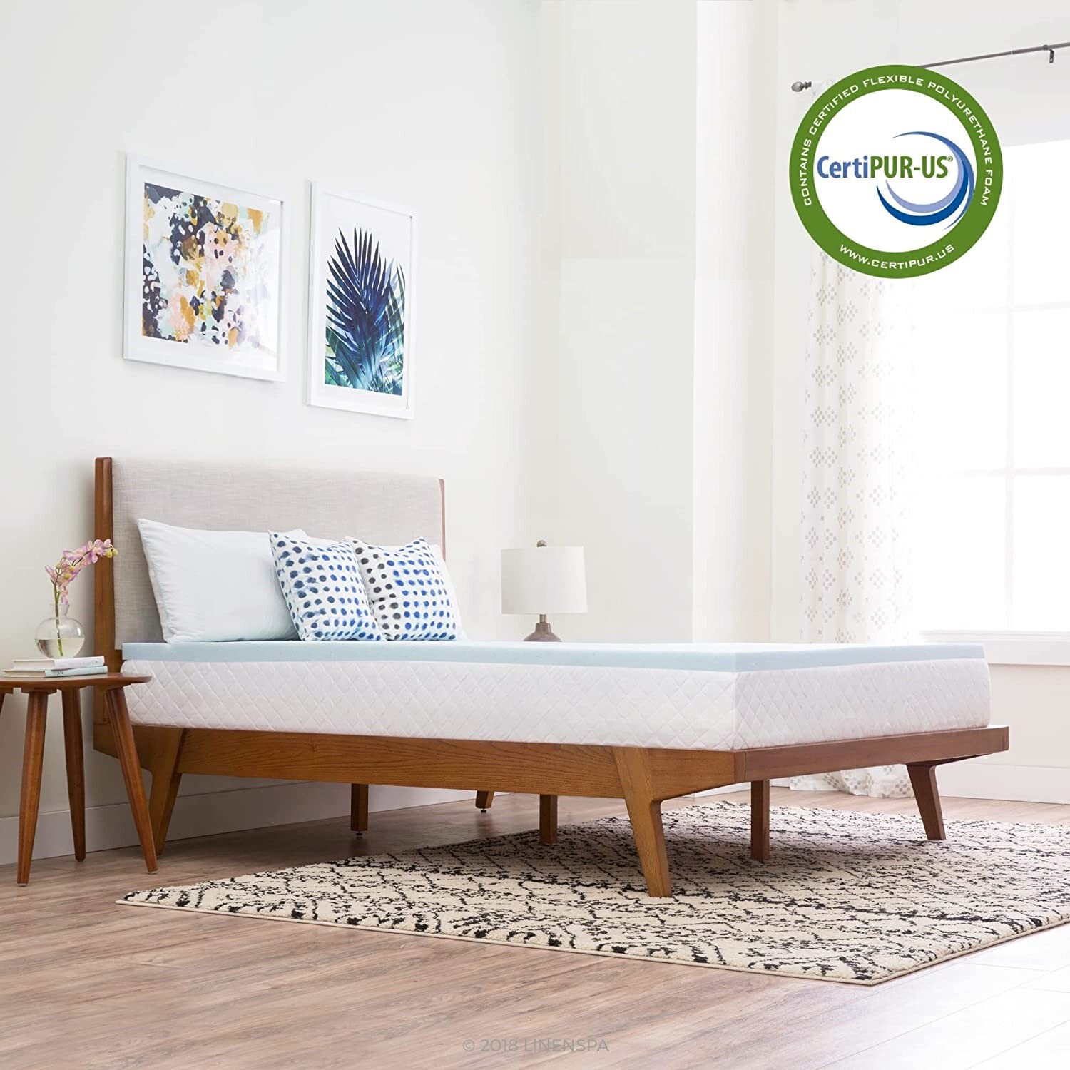 Rv Mattress Topper Short Queen Size Thick Comfy Gel Memory Foam Camper Nuevo