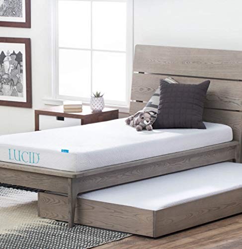 LUCID 5″ GEL MEMORY FOAM DUAL-LAYERED CERTIPURUS RELAXED FIRM MATTRESS TWIN