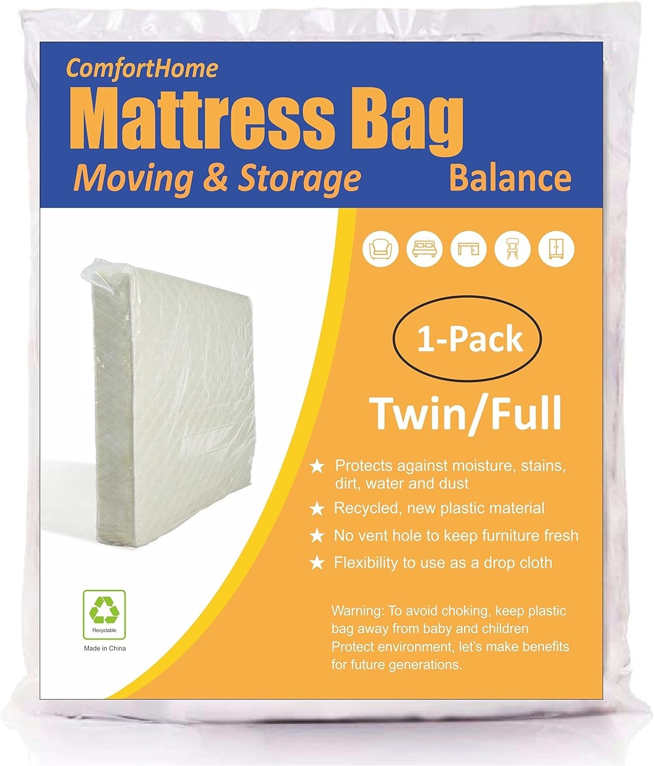 Protection Reinvented: Water and Dust Resistant Mattress Bag for Twin/Full