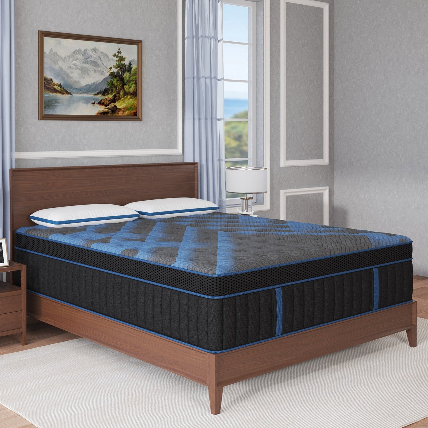 14″Twin Full Queen King Size Gel Memory Foam Spring Mattress In A Box