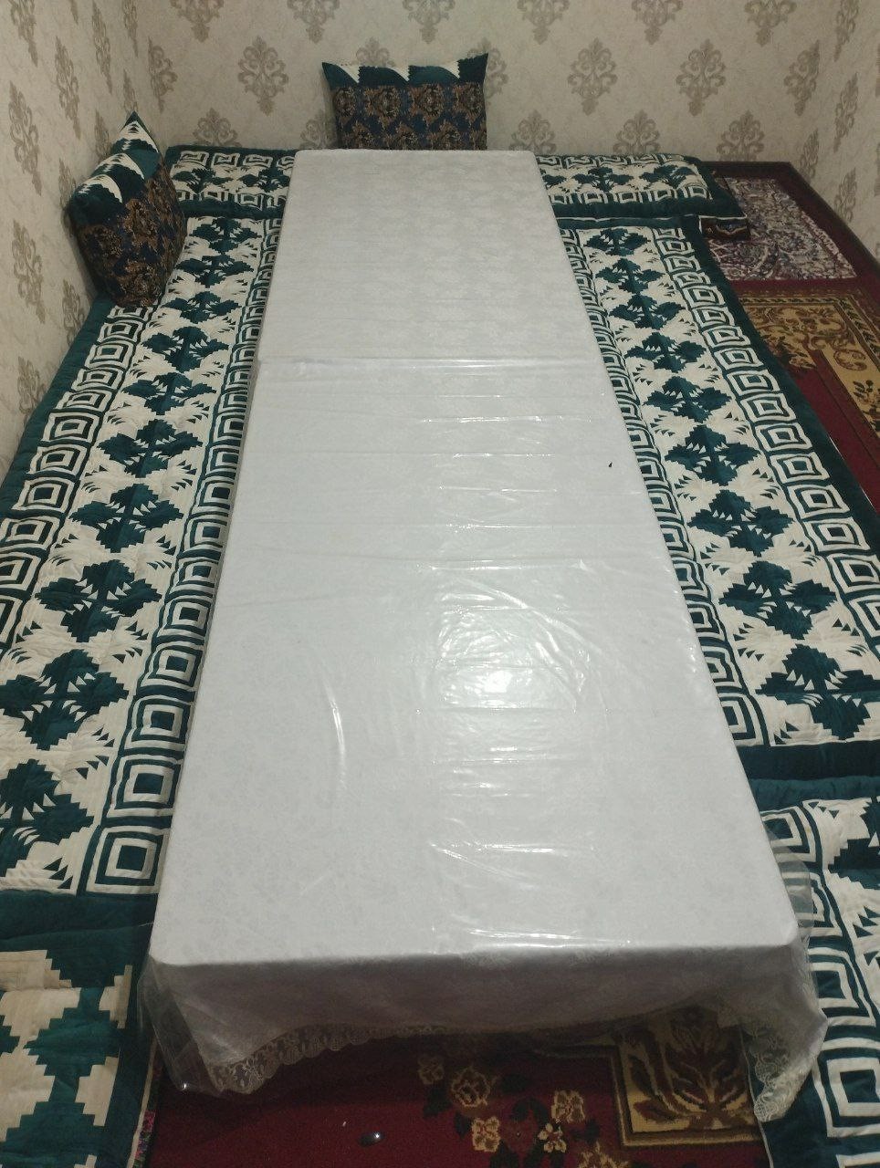 Soft Cotton Mattress Uzbek National Floor Mattress (Kurpacha) with Pillows Home