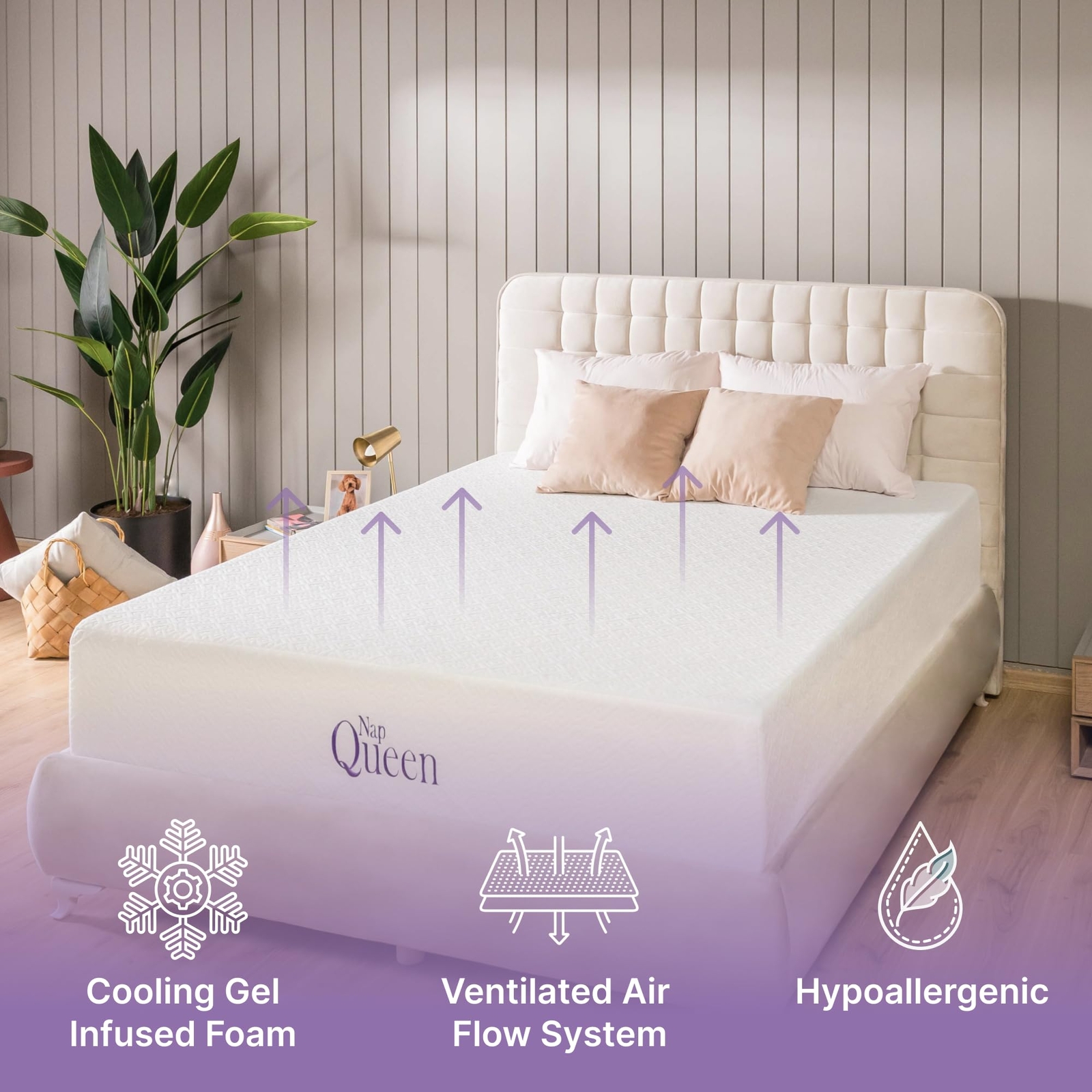8 Inch Twin Size Mattress Cooling Gel Memory Foam Mattress Bed In A Box White