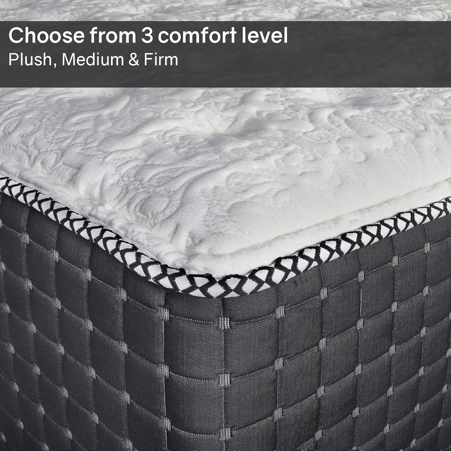 14″ Luxury Firm Hybrid Mattress with Pocket Coils & Quilted Top, Full XL