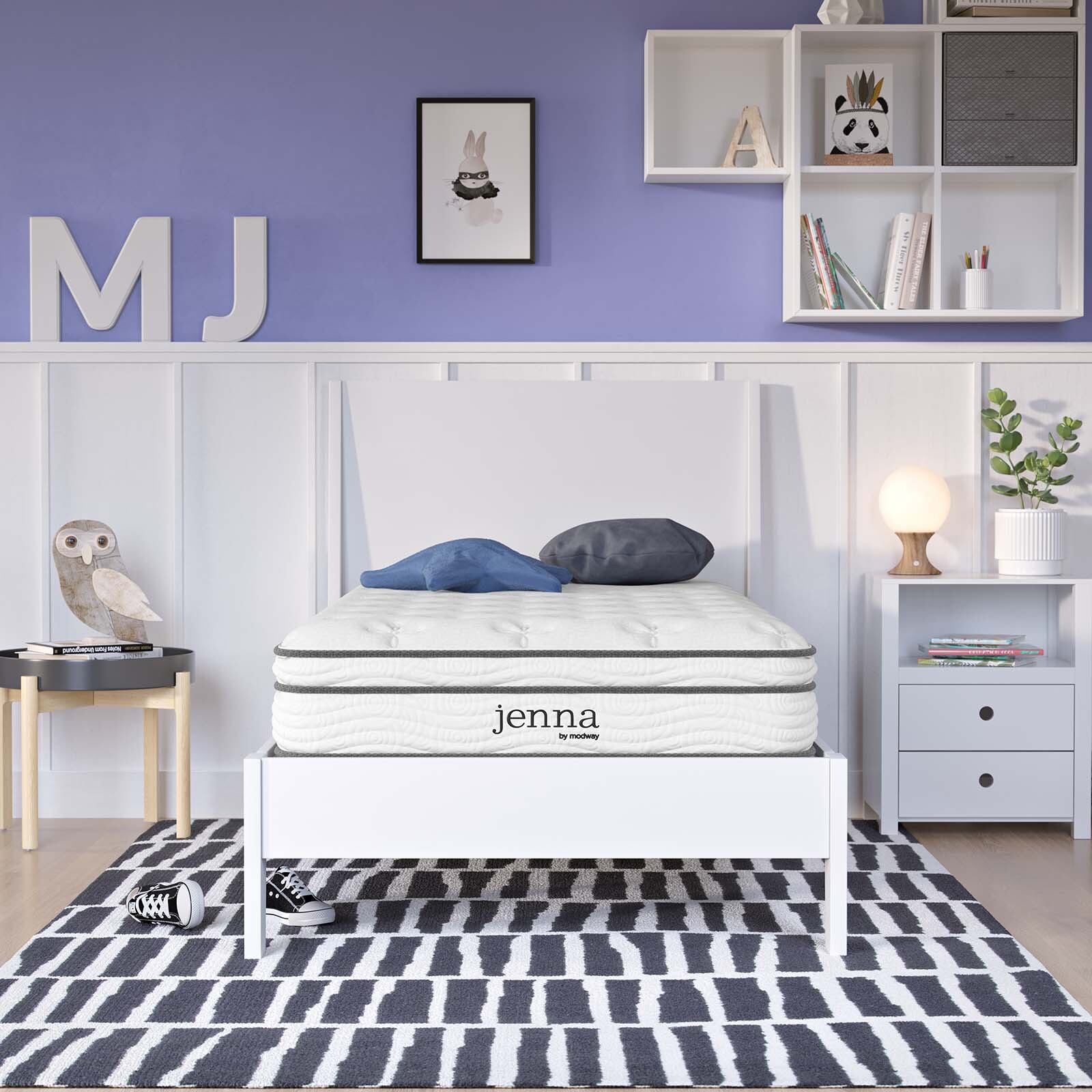 Modway Jenna 8″ Innerspring and Foam Narrow Twin Mattress in White