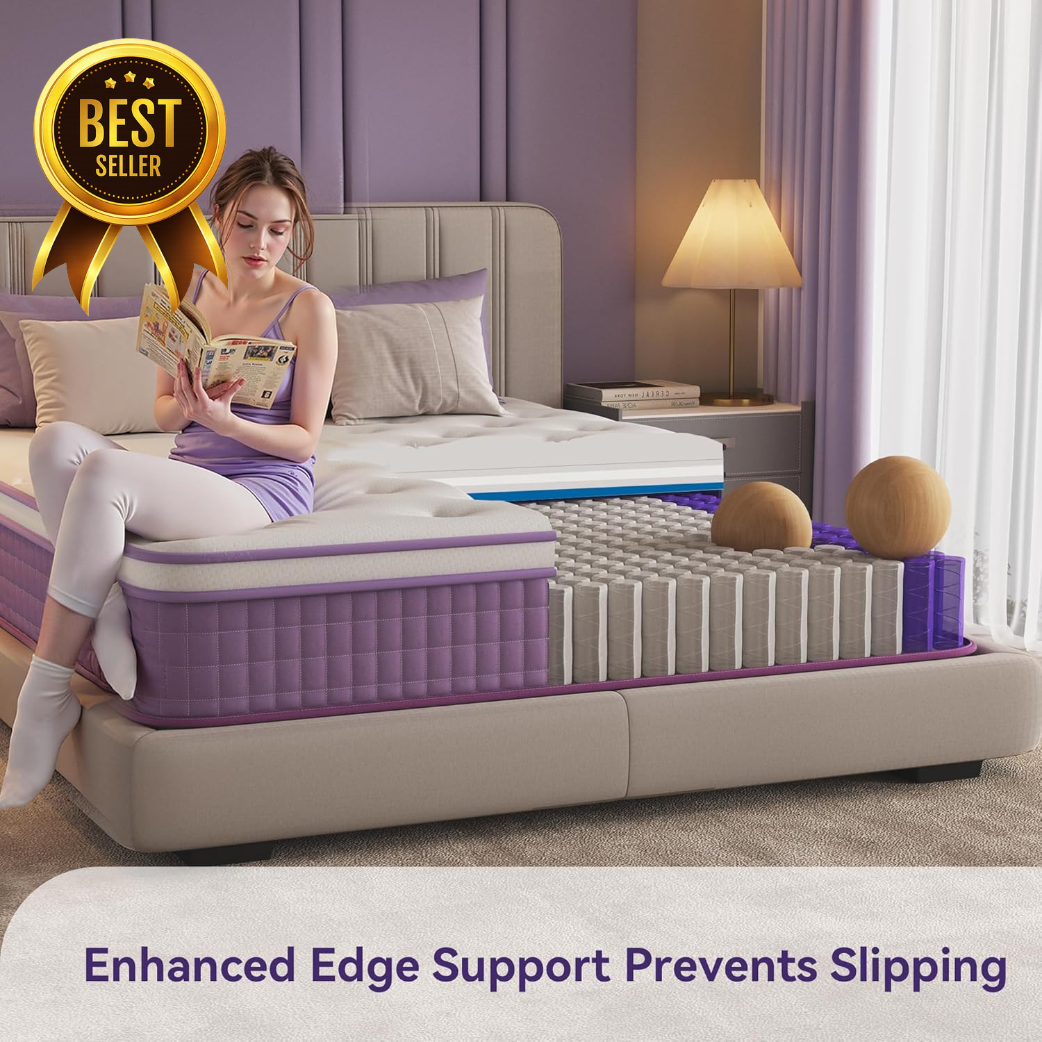 12 Inch Queen Hybrid Mattress in a Box Gel Memory Foam and Pocket Spring Mattres