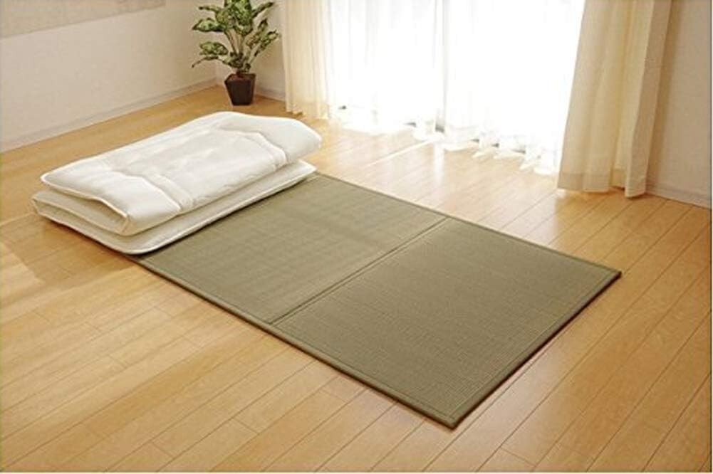 IKEHIKO Tatami Mat Folding Rush Grass Mattress 47×83 inch Made in Japan S-4526
