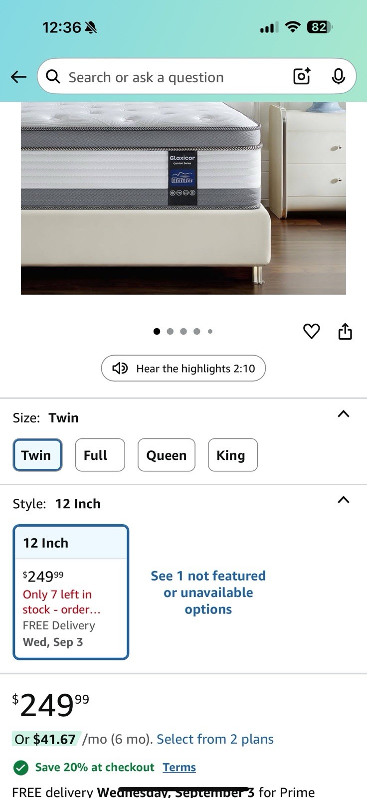 Twin Size Mattress 12 inch Deep Sleep Medium Firm Hybrid with Memory Foam