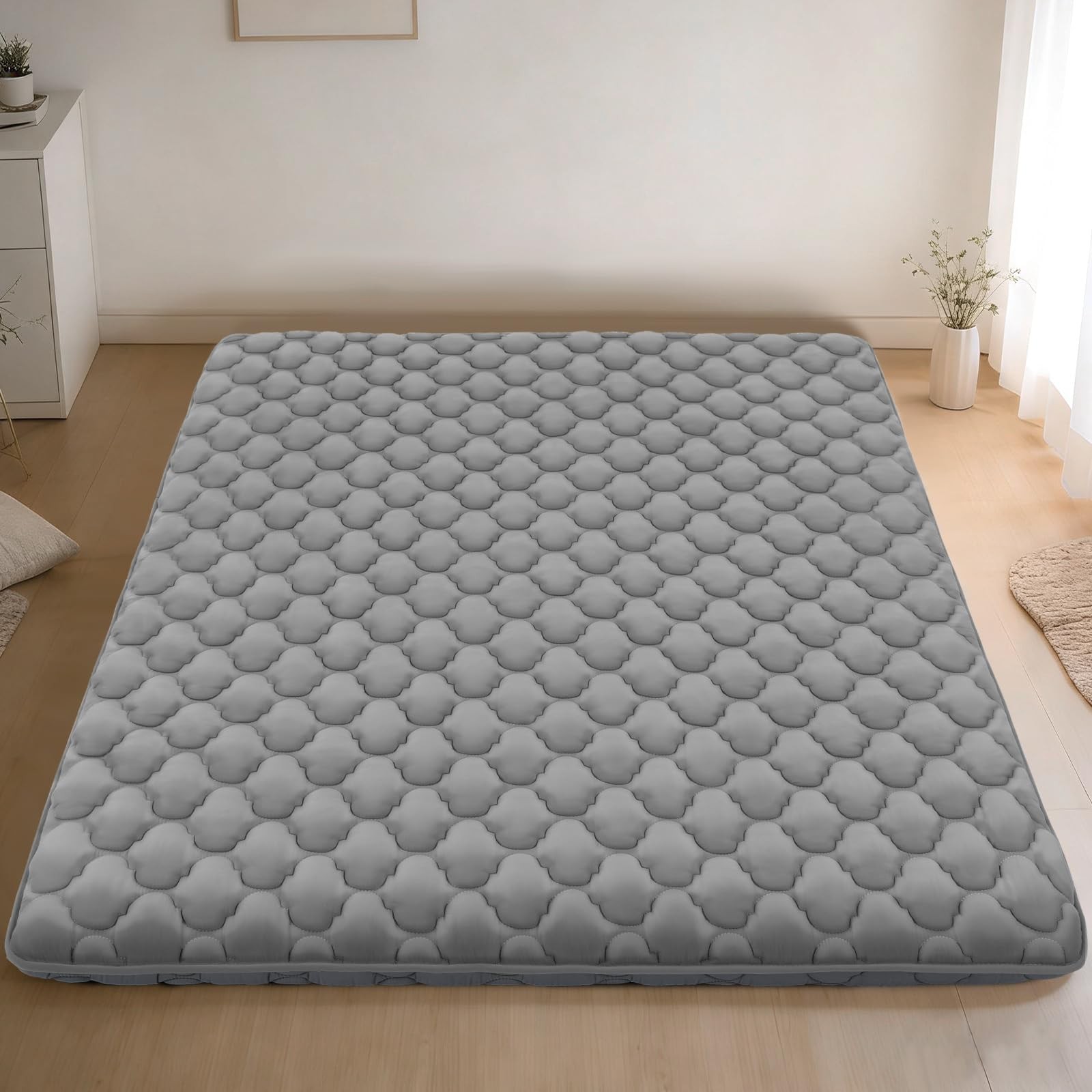 Japanese Futon Floor Mattress Full Size 54″×80″, Thicken 5-Layer Japanese Tat…