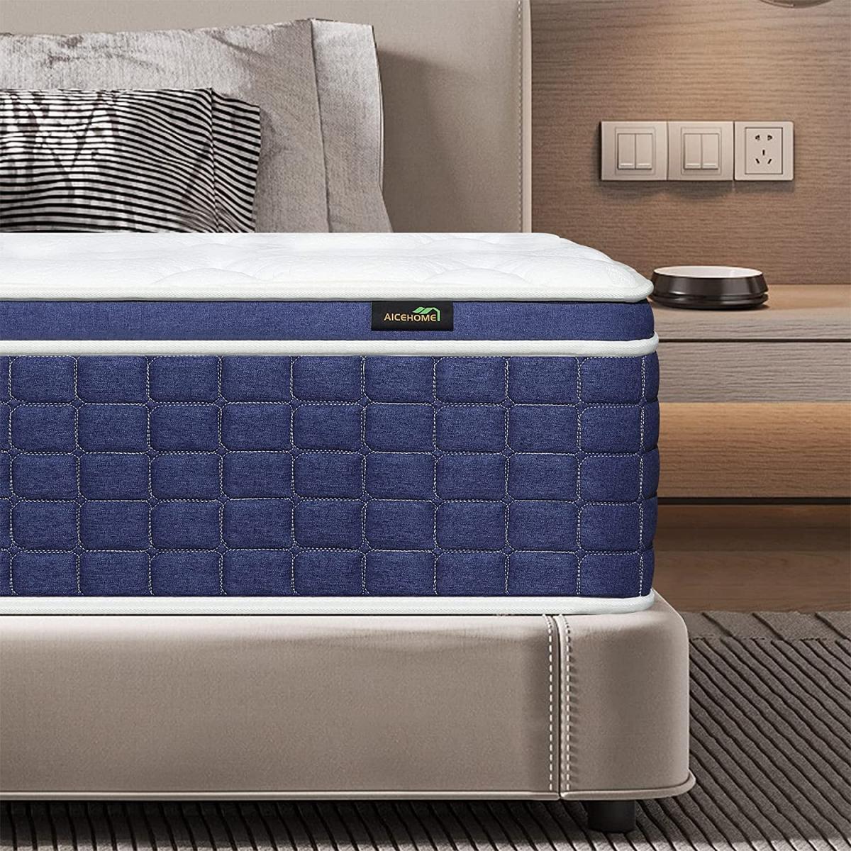 12″ Memory Foam Mattress Hybrid Innerspring Twin Full Queen King Bed in a Box