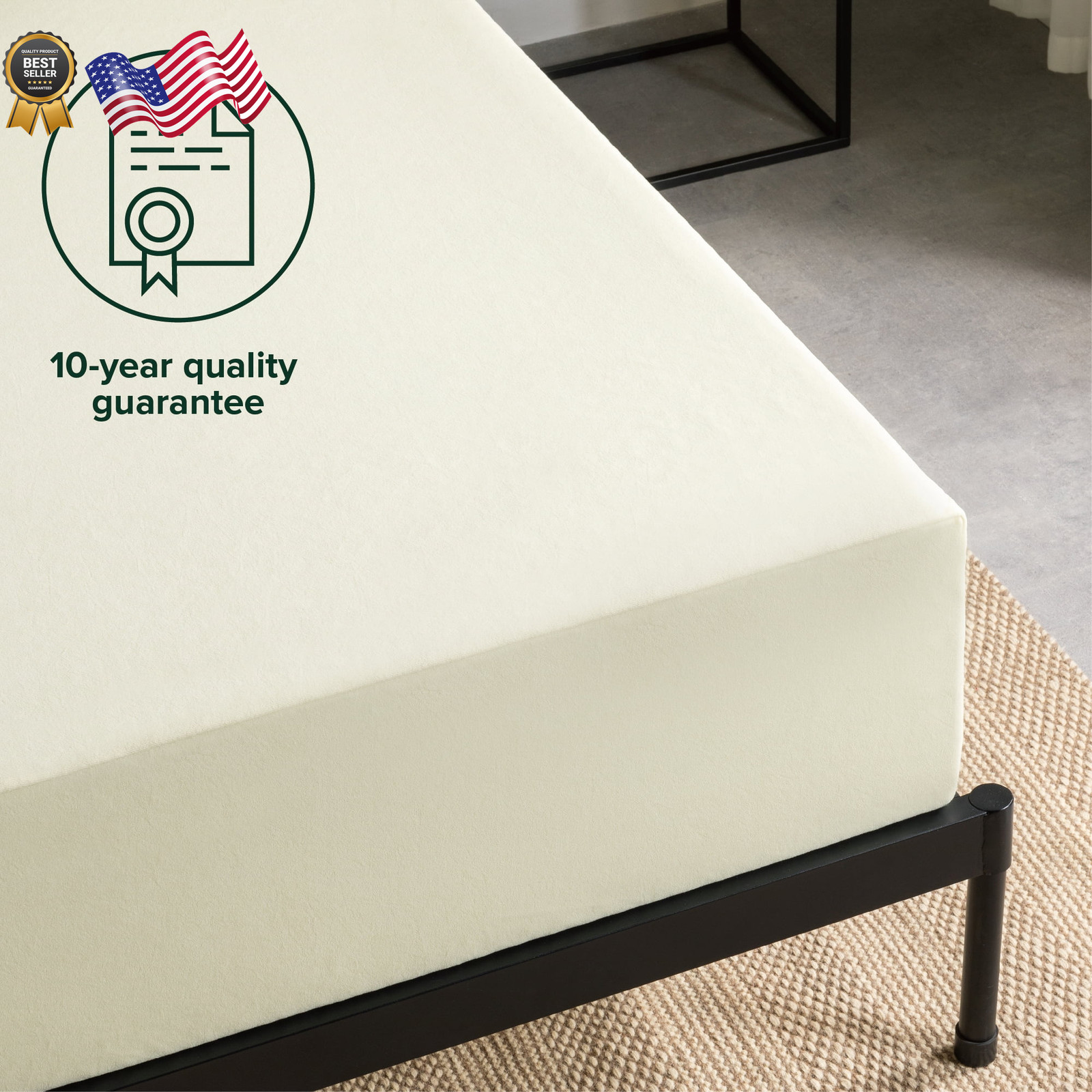 Gel Airflow 10 Tight Top Memory Foam Mattress CertiPUR US Certified Twin NEW