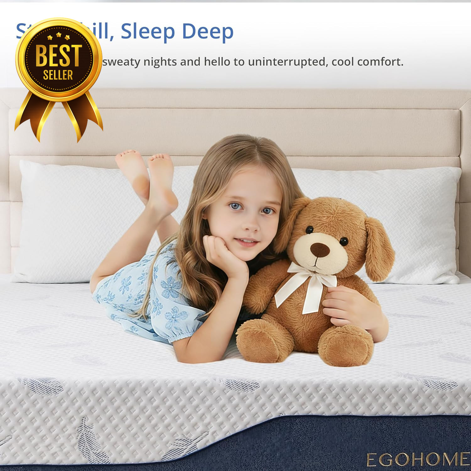EGOHOME 8″ Twin Memory Foam Mattress Gel Cooling Bed in a Box Fiberglass Free