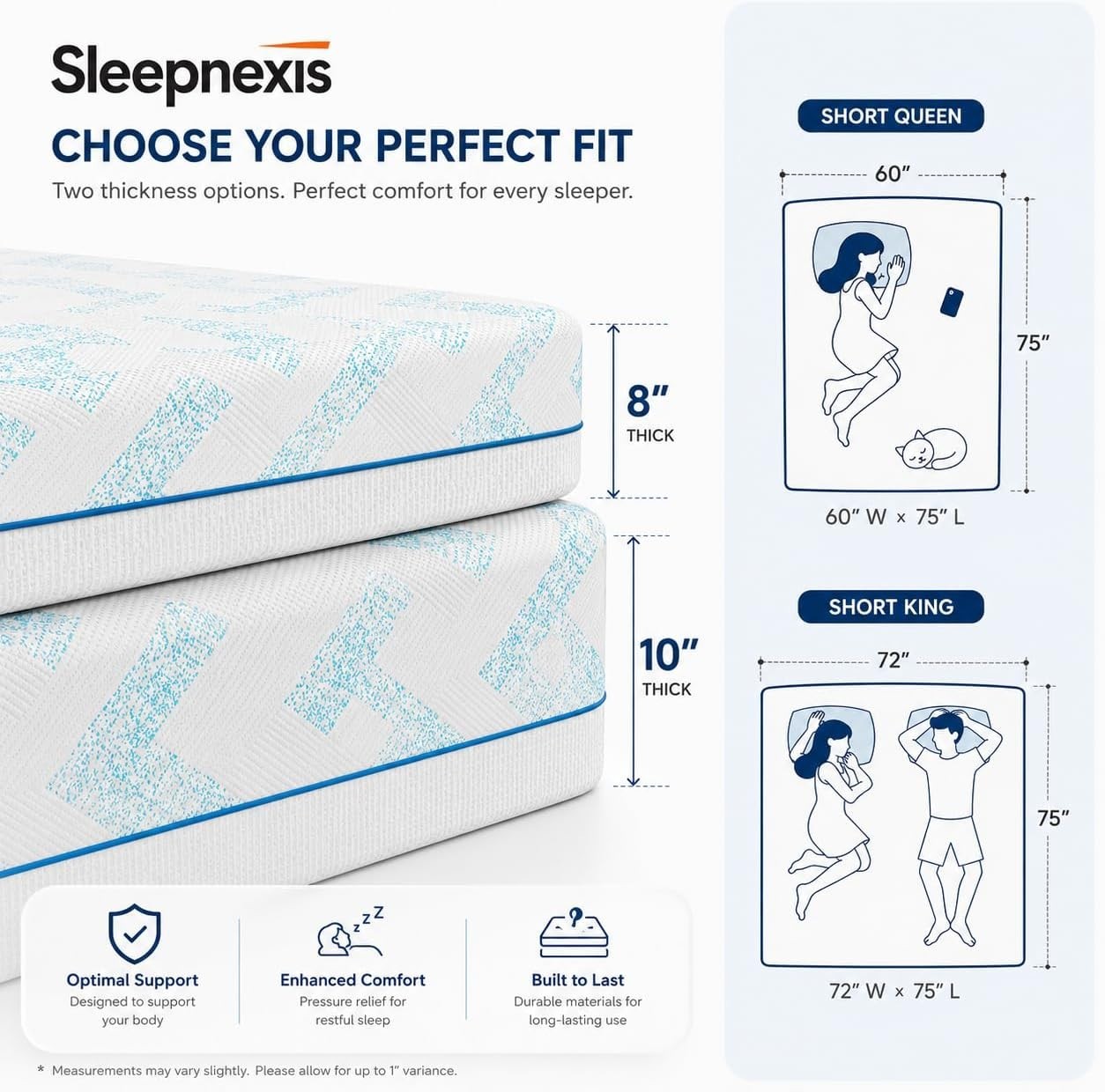 RV Mattress Cooling Gel Memory Foam Medium Firm Mattress in a Box