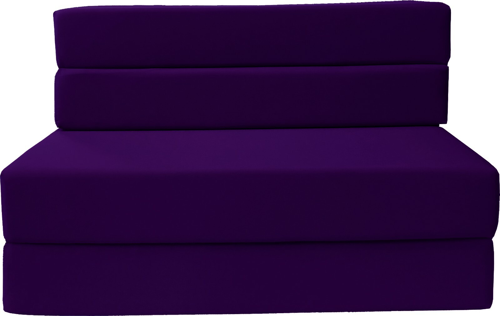 Full Size 4-Folding Foam Mattresses, Sofa Beds, Chairs, Couches 6x54x75 Purple
