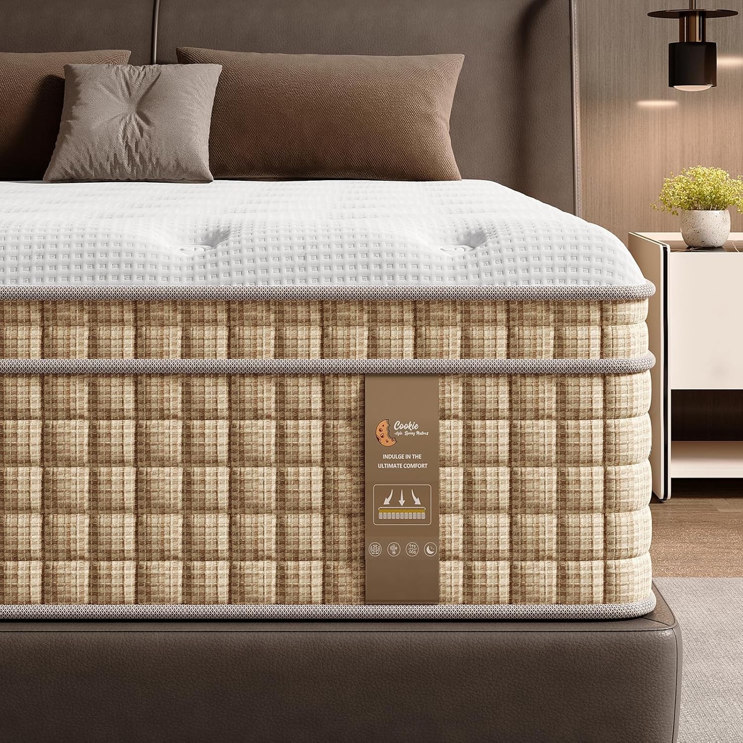 Full Mattress 12 Inch, 7-Zone Contouring Bed in a Box,Firm Hotel Collection