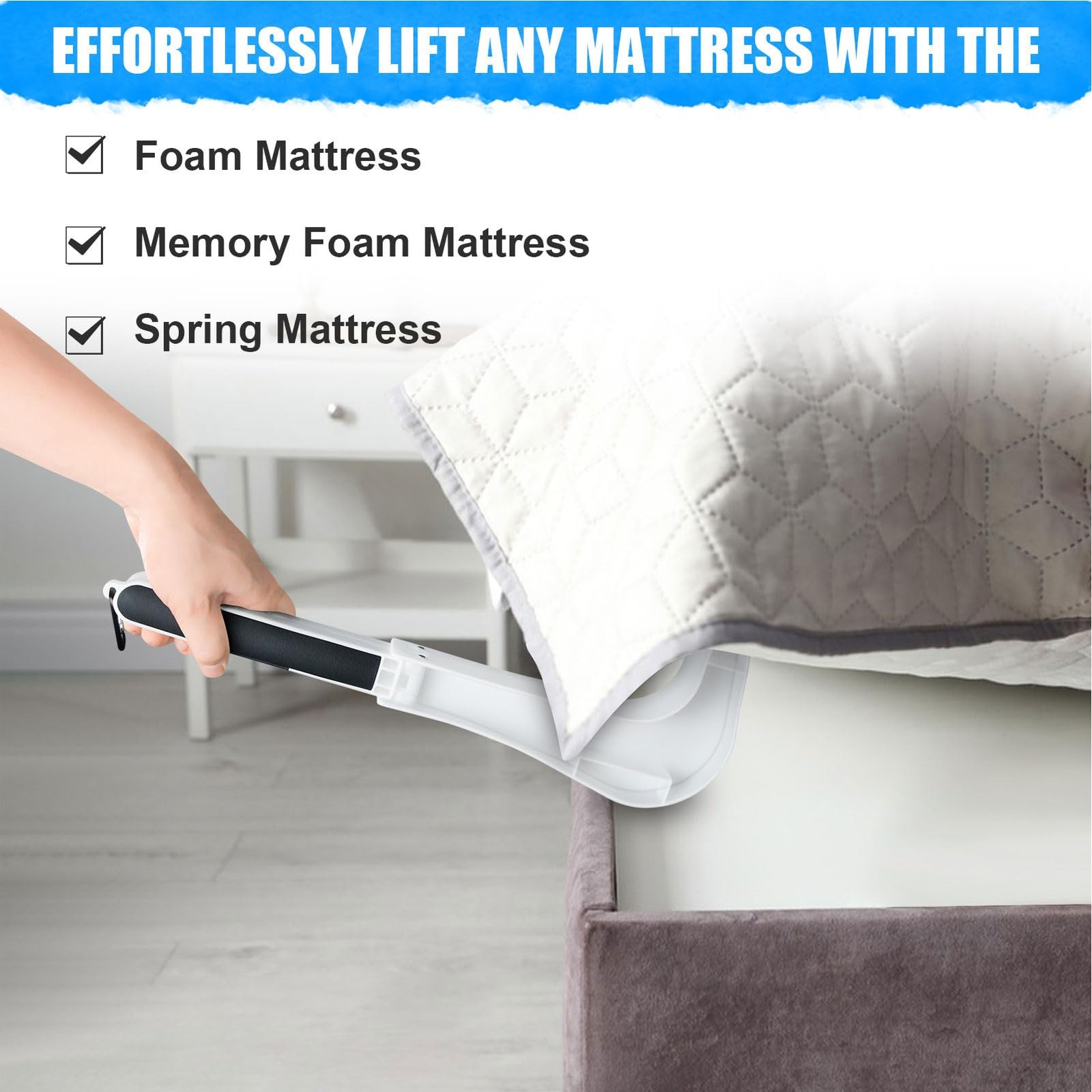 Mattress Lifter, Mattress Lifting Tool, Foldable Plastic Mattress Lifter with…