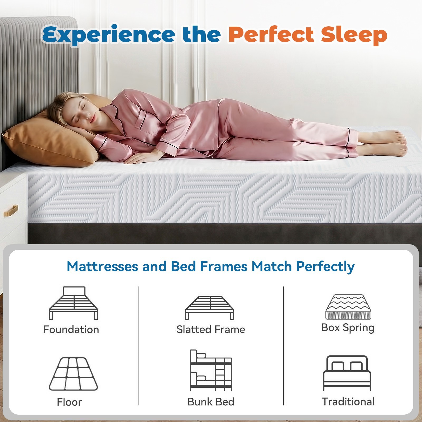5″ 6″ Memory Foam Mattress for Kids Removable Cover Medium Twin Txl Full Queen