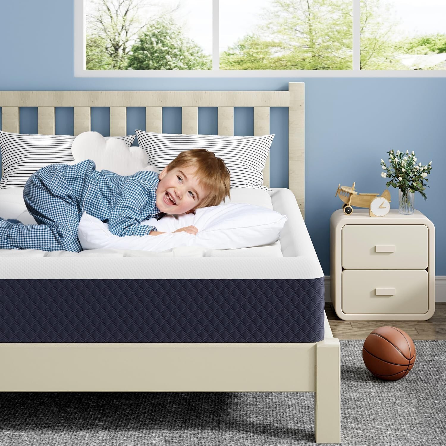 5 Inch Twin Mattress for Kids Adults Cooling Gel-Memory Foam Plus Pillowtop