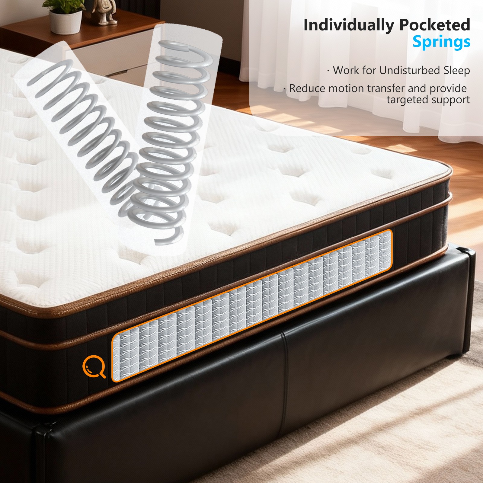 10-12″ Twin Full Queen King Size Memory Foam Mattress Spring Mattress In a Box