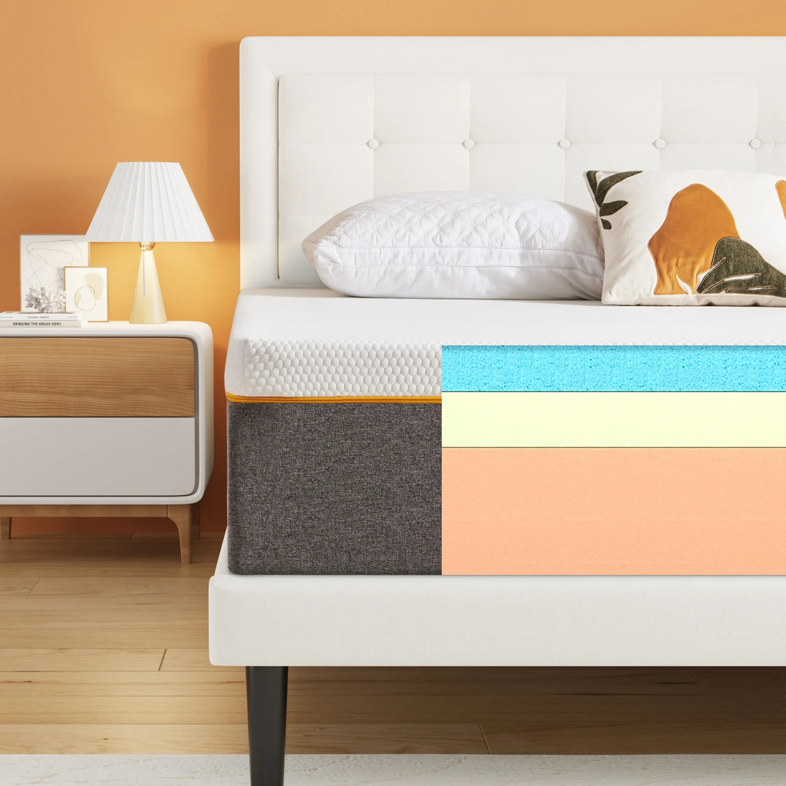 8/10/12 Inch Twin, Full, Queen, King Cool Gel Memory Foam Mattress – Multi-Thick
