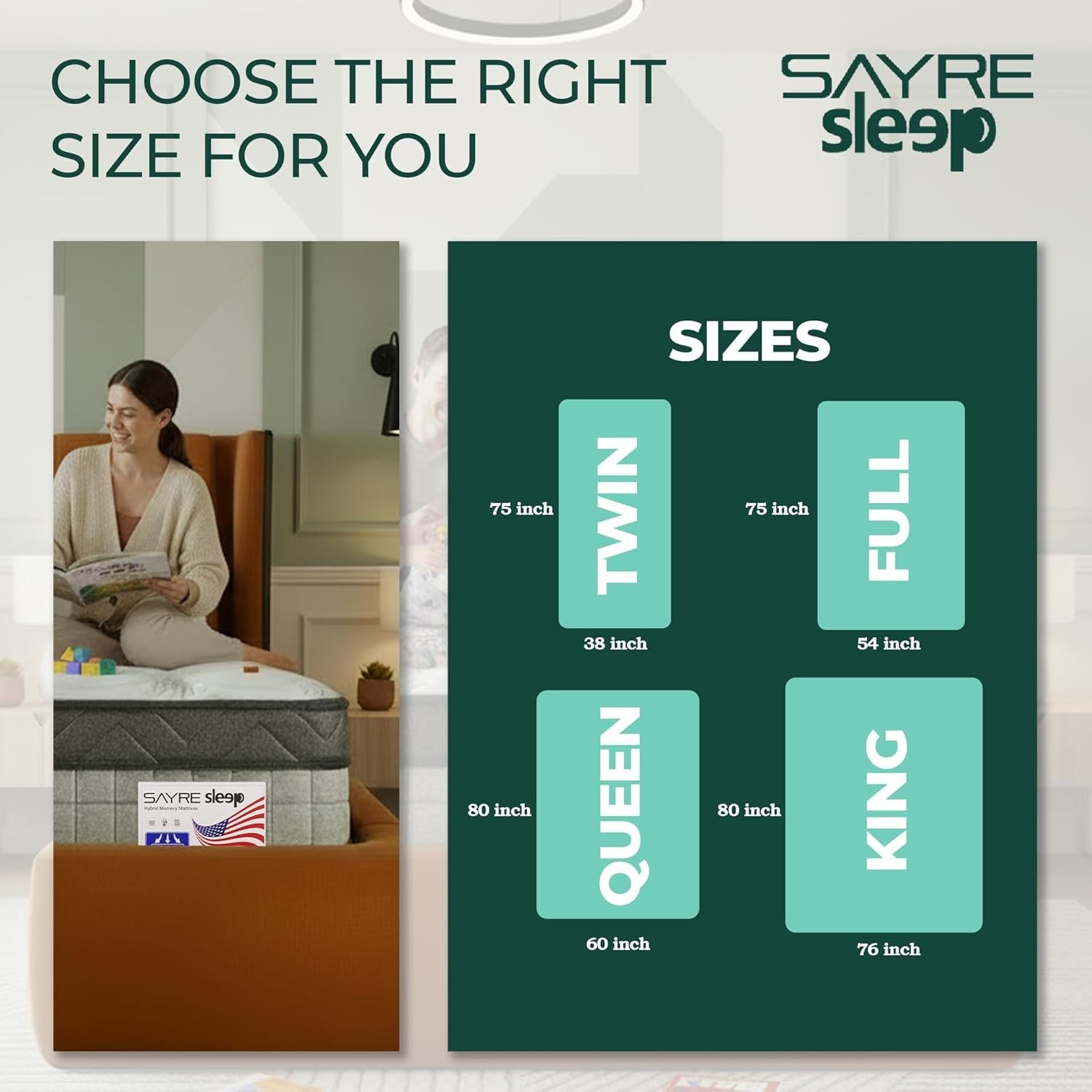 Medium Firm Hybrid Mattress for Support – 10″ / 12″ Memory Foam and Coil Design